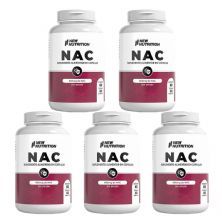 Kit 5X Nac 600mg - 60 C�psulas - NewNutrition