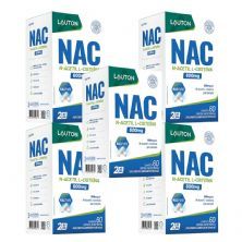 Kit 5X NAC N-Acetil L-Ciste�na - 60 C�psulas - Lauton Nutrition