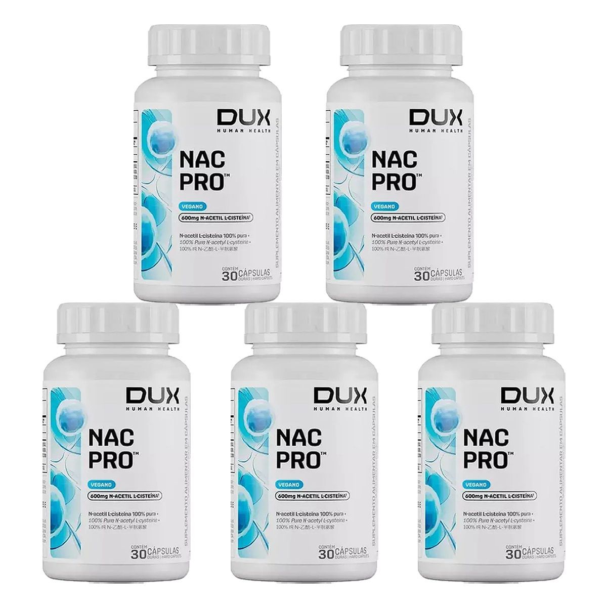 Kit 5X Nac Pro - 30 C�psulas - Dux Nutrition