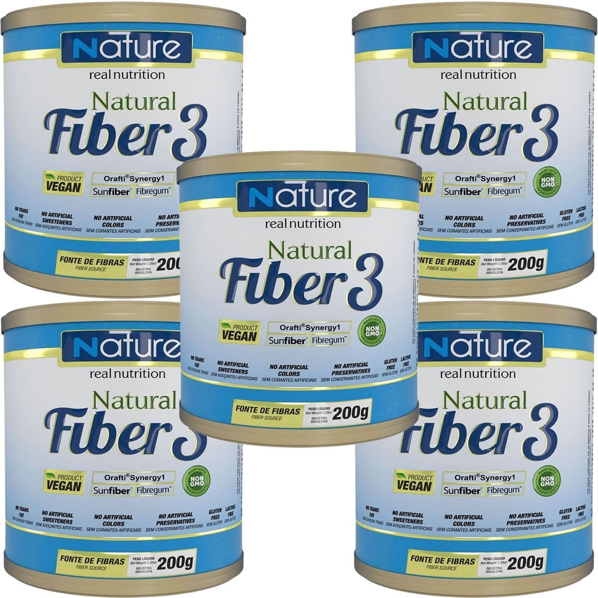 Kit 5X Natural Fiber 3 - 200g - Nutrata