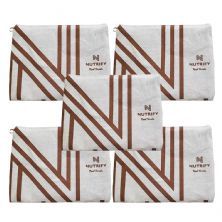 Kit 5X Necessaire Algod�o Marrom - Nutrify