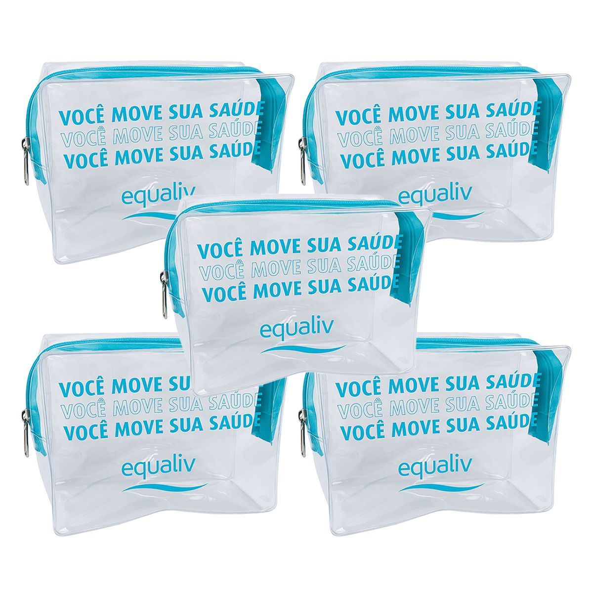 Kit 5X Necessaire Transparente - Equaliv