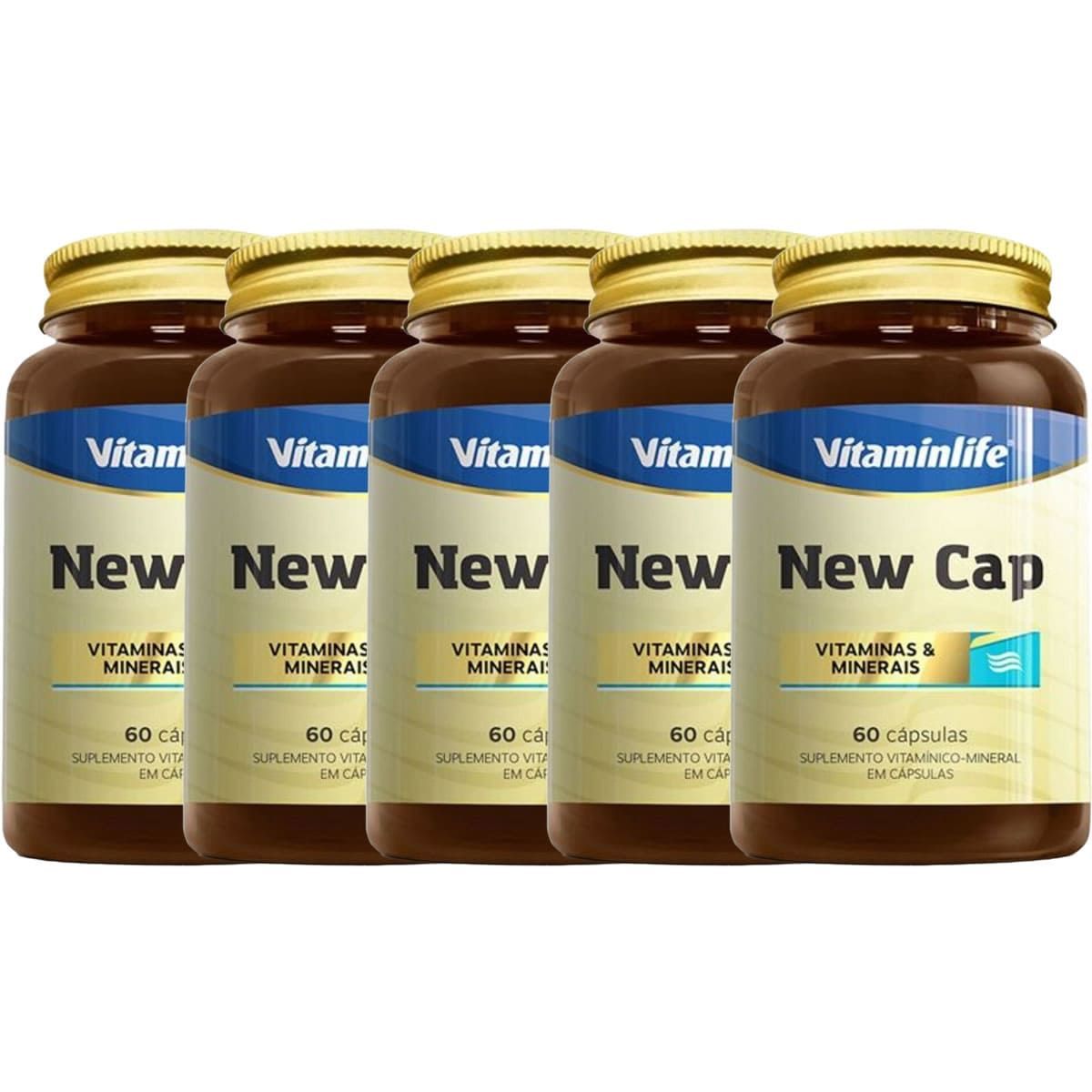 Kit 5X New Cap Hair - 60 Comprimidos - VitaminLife