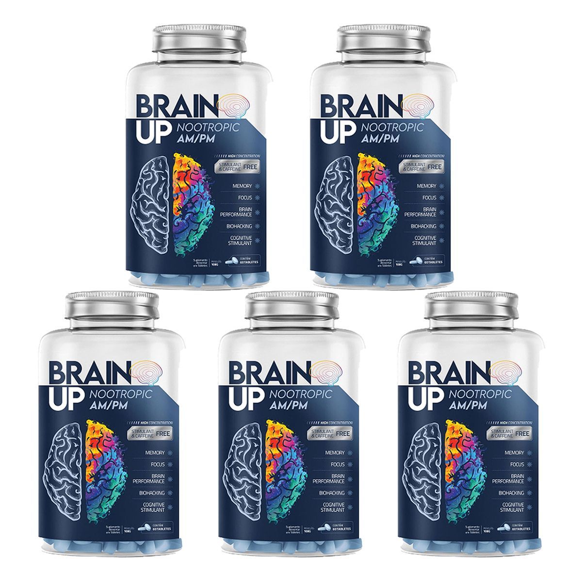 Kit 5X Nootr�pico Brain Up AM/PM - 60 Tabletes - True Source