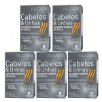 Kit 5X Nuova Cabelos E Unhas - 60 C�psulas - Catarinense Nutri��o