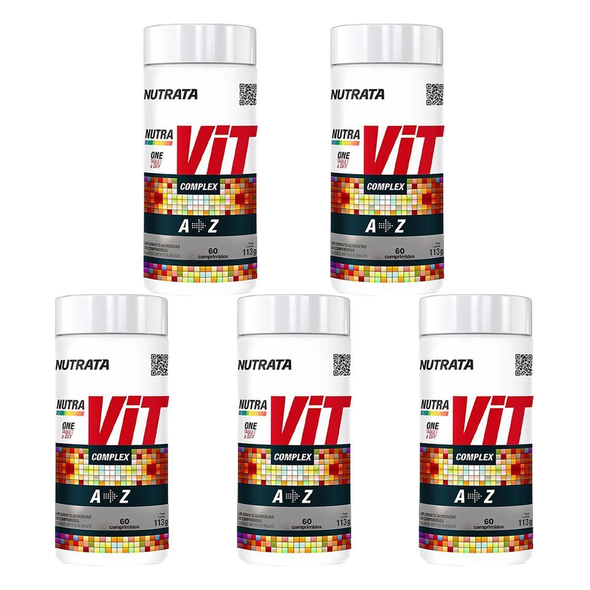 Kit 5X Nutravit Complex - 60 Comprimidos - Nutrata