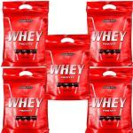Kit 5X Nutri Whey Protein - 1800g Refil Morango - IntegralM�dica