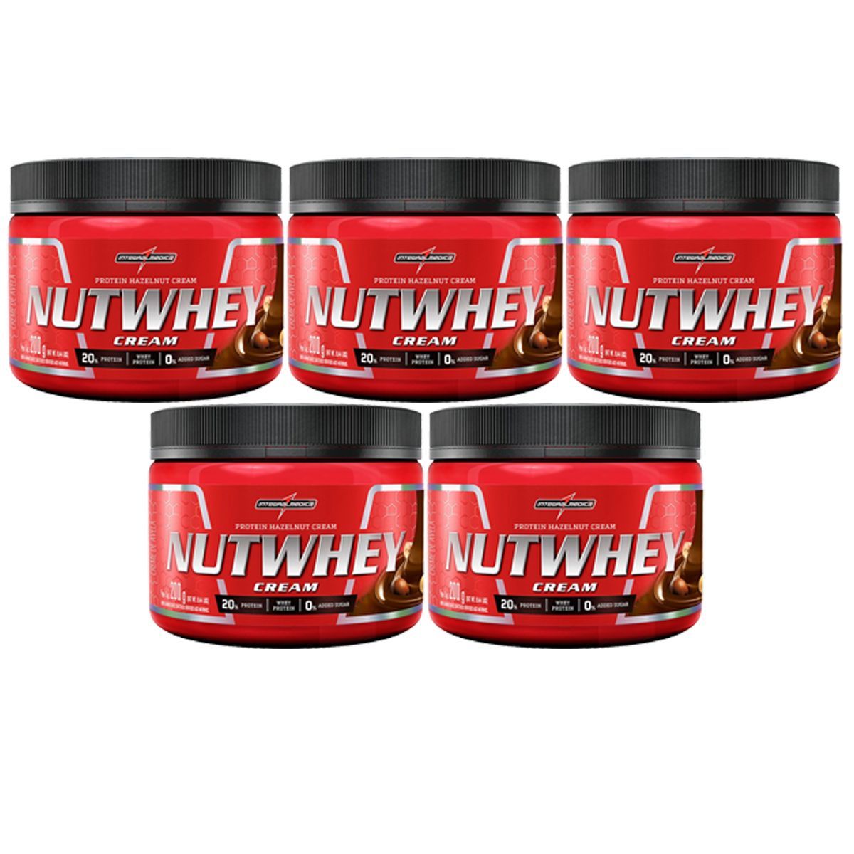 Kit 5X Nutwhey Creme de Avel� Proteico - 200g - IntegralM�dica