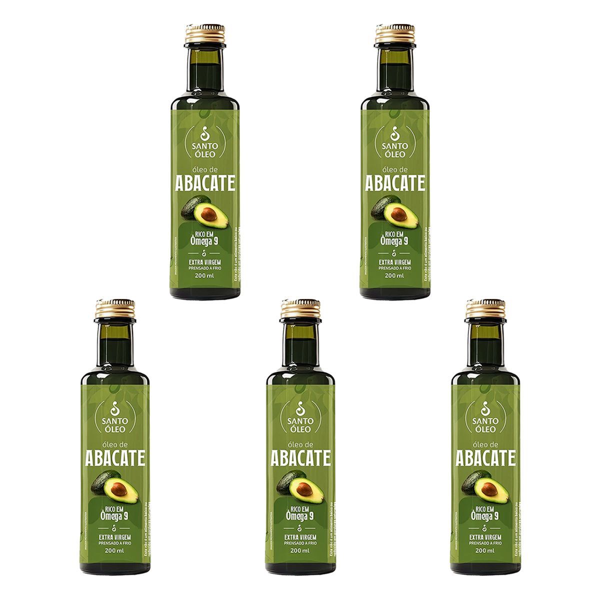 Kit 5X �leo de Abacate - 200ml - Santo �leo
