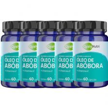 Kit 5X �leo de Ab�bora + Vitamina E - 60 C�psulas - QualyNutri