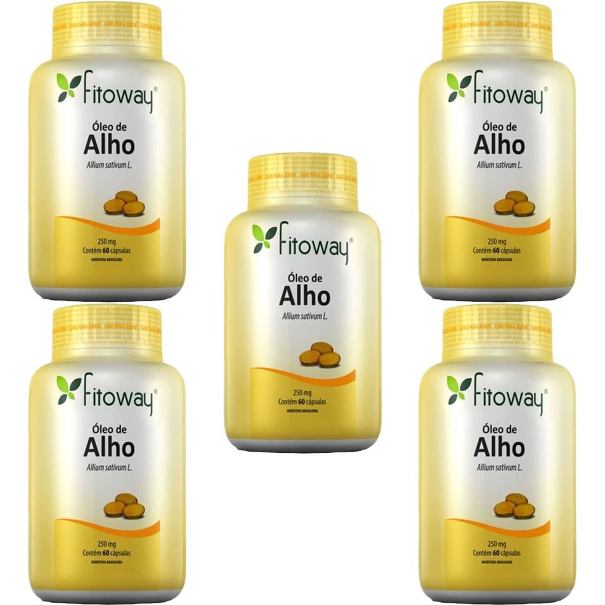 Kit 5X Oleo De Alho 250Mg - 60 C�psulas - Fitoway