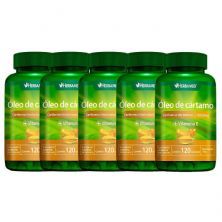 Kit 5X �leo de C�rtamo com Vitamina E -  120 C�psulas - Herbamed