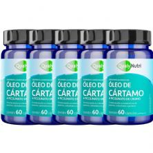Kit 5X �leo de C�rtamo + Picolinato de Cromo - 60 C�psulas - QualyNutri