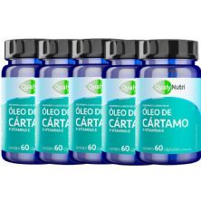 Kit 5X �leo de C�rtamo + Vitamina E - 60 C�psulas - QualyNutri