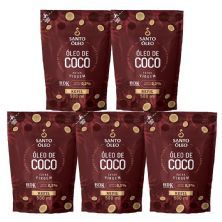 Kit 5X Oleo de Coco de Pelicula - Refil 500ml Extravirgem - Santo �leo