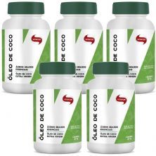 Kit 5X �leo de Coco Extravirgem - 60 C�psulas 1g - Vitafor