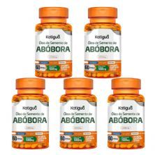 Kit 5X �leo de Semente de Ab�bora - 60 c�psulas - Katigu�