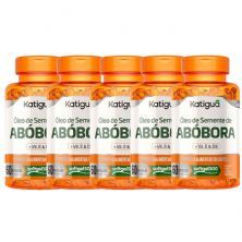 Kit 5X �leo de Semente de Ab�bora + Vitamina D3 & E - 60 c�psulas - Katigu�