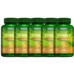 Kit 5X �mega 3 1000mg - 60 C�psulas - Herbamed