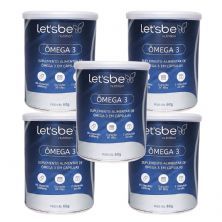 Kit 5X �mega 3 1000mg - 60 C�psulas - LetsBe Nutrition