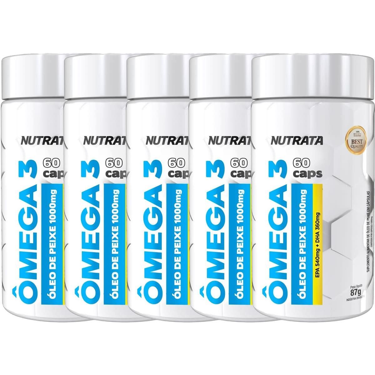 Kit 5X �mega 3 1000mg - 60 C�psulas - Nutrata