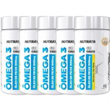 Kit 5X �mega 3 1000mg - 60 C�psulas - Nutrata