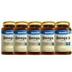 Kit 5X �mega 3 1000mg - 90 C�psulas - VitaminLife