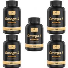 Kit 5X �mega 3 - 120 C�psulas - Gold Lab