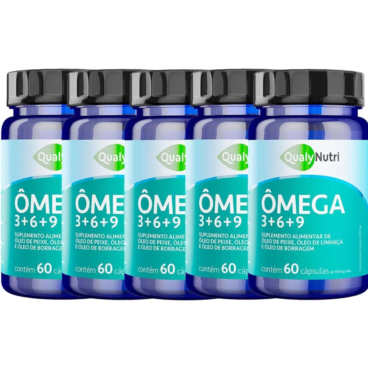 Kit 5X �mega 3+6+9 - 60 C�psulas - QualyNutri