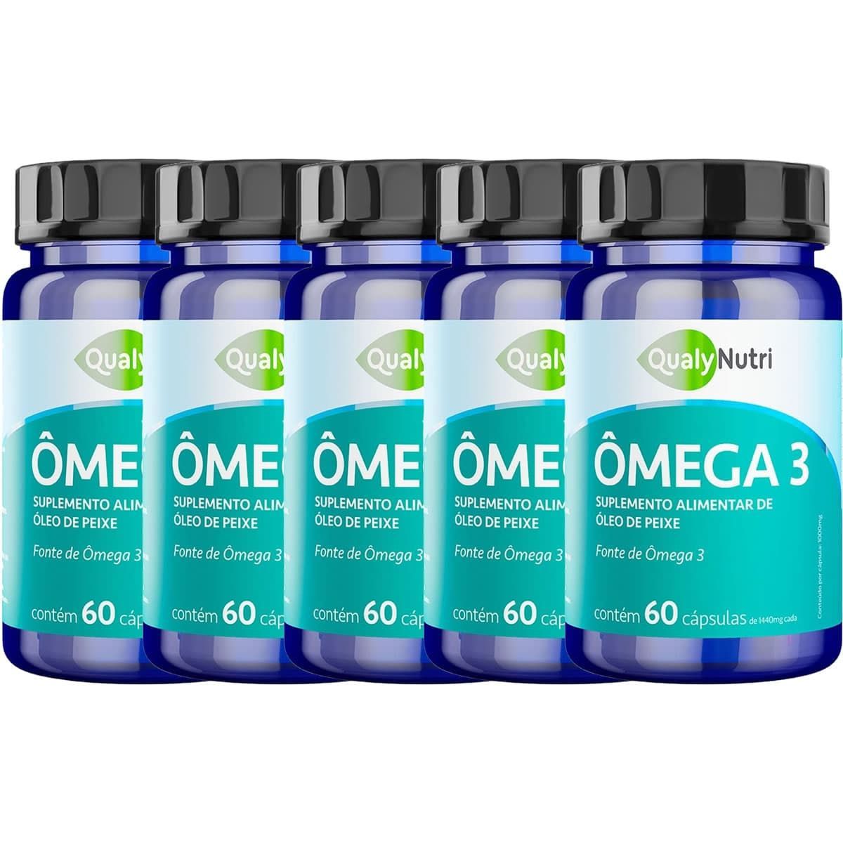 Kit 5X �mega 3 - 60 C�psulas - QualyNutri