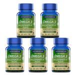 Kit 5X �mega 3 Biocultivado de Algas - 60 C�psulas - Catarinense
