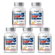 Kit 5X �mega 3 Coenzima Q10 - 60 C�psulas - Katigu�