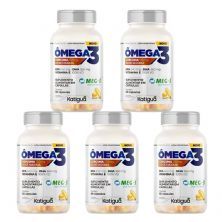 Kit 5X �mega 3 C�rcuma - 60 C�psulas - Katigu�