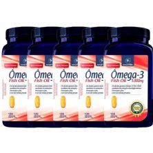 Kit 5X �mega-3 Fish Oil 5000mg - 120 C�psula - Naturelab