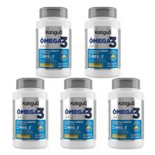 Kit 5X �mega 3 Meg-3 - 60 C�psulas - Katigu�