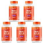 Kit 5X �mega 3 Metil B9 - 60 C�psulas - Bigens