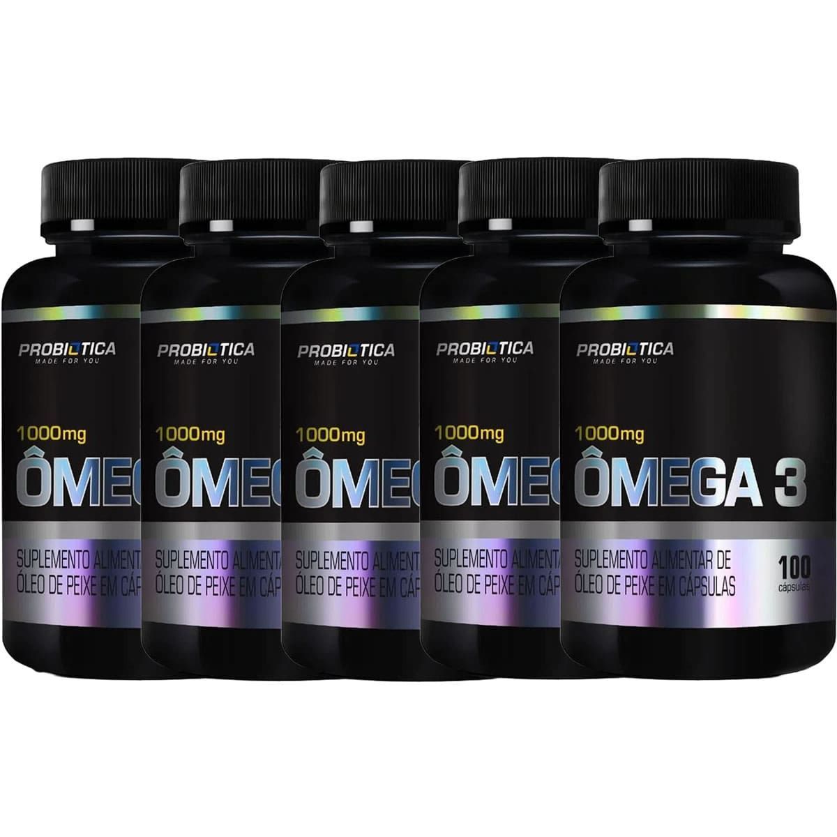 Kit 5X �mega 3 Nova Formula Pro Health - 100 C�psulas - Probi�tica
