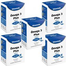 Kit 5X �mega 3 Plus 1000mg - 60 Softgels - VitaminLife