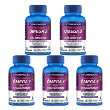 Kit 5X �mega 3 Plus - 60 C�psulas - Catarinense Nutri��o