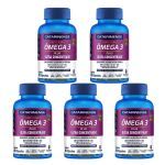 Kit 5X �mega 3 Plus - 60 C�psulas - Catarinense Nutri��o