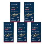 Kit 5X �mega 3 Pulse Nova Composi��o - 60 C�psulas Softgel - Puravida