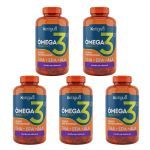 Kit 5X �mega 3 Tripla Fonte - 240 C�psulas - Katigu�
