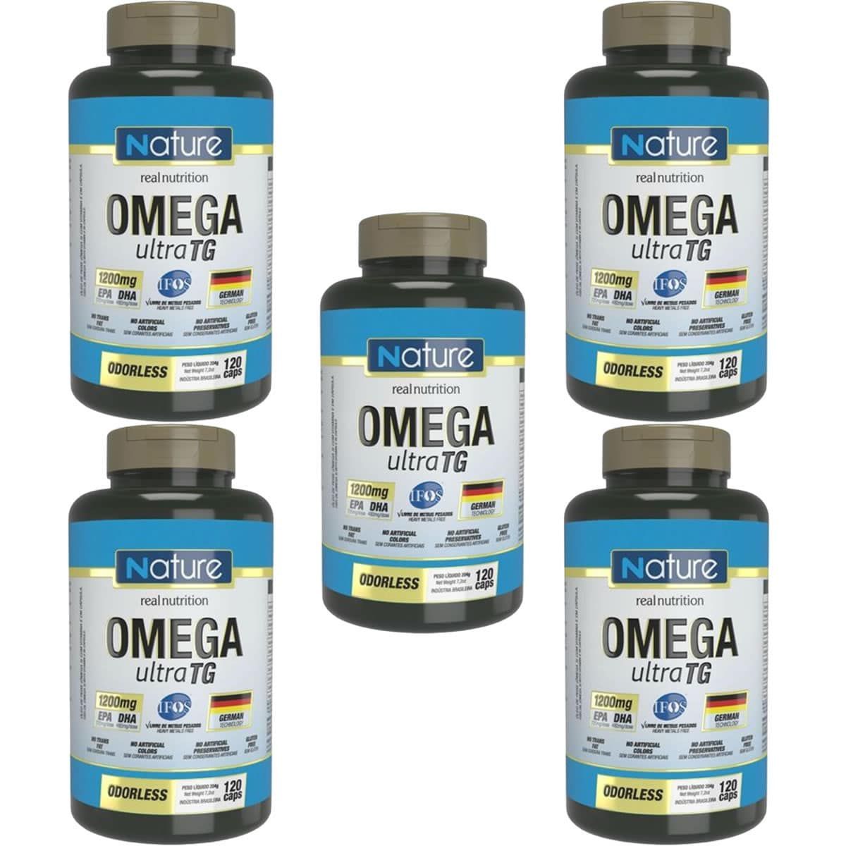 Kit 5X �mega 3 Ultra 1200mg - 120 C�psulas - Nature