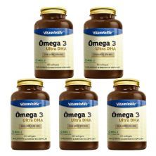Kit 5X �mega 3 Ultra DHA - 60 Softgels - VitaminLife