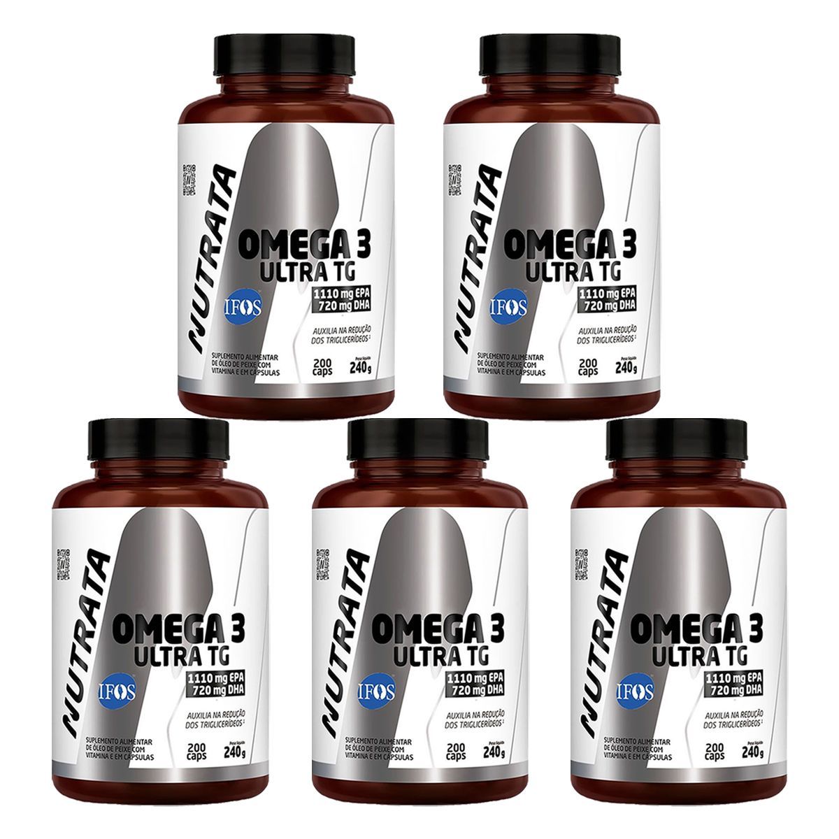 Kit 5X �mega Ultra TG - 200 C�psulas - Nutrata