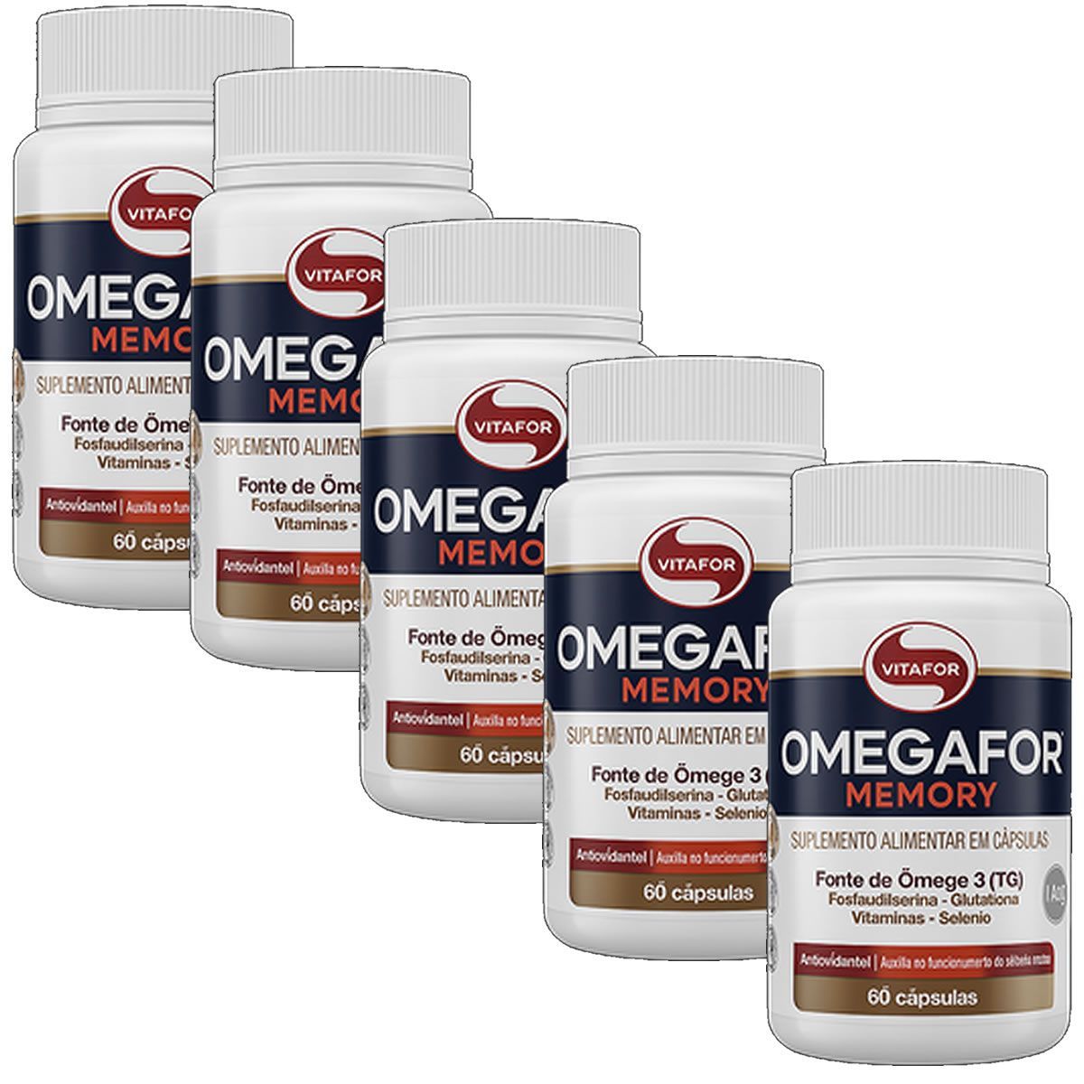 Kit 5X Omegafor Memory - 60 C�psulas - Vitafor