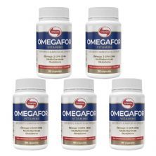 Kit 5X Omegafor Vitamins - 60 C�psulas - Vitafor