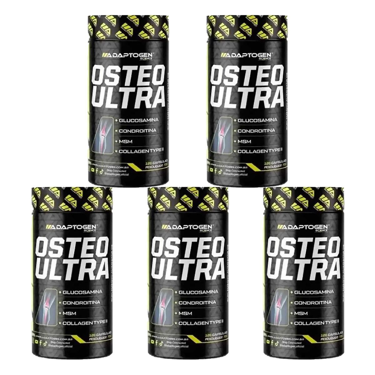 Kit 5X Osteo Ultra - 120 C�psulas - Adaptogen