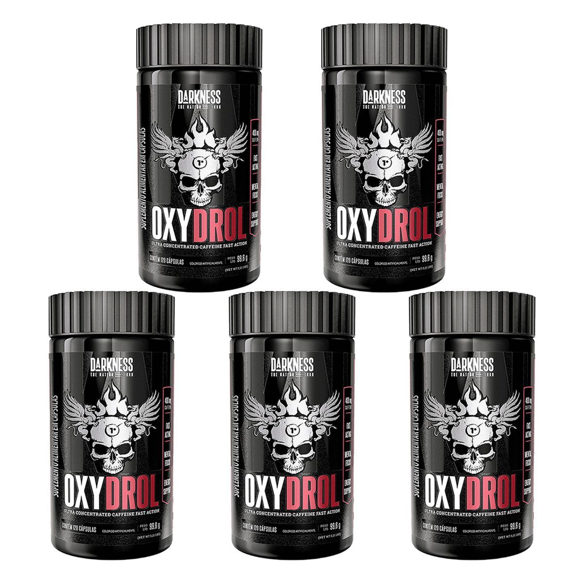 Kit 5X Oxydrol Darkness - 120 Capsulas - Integral M�dica
