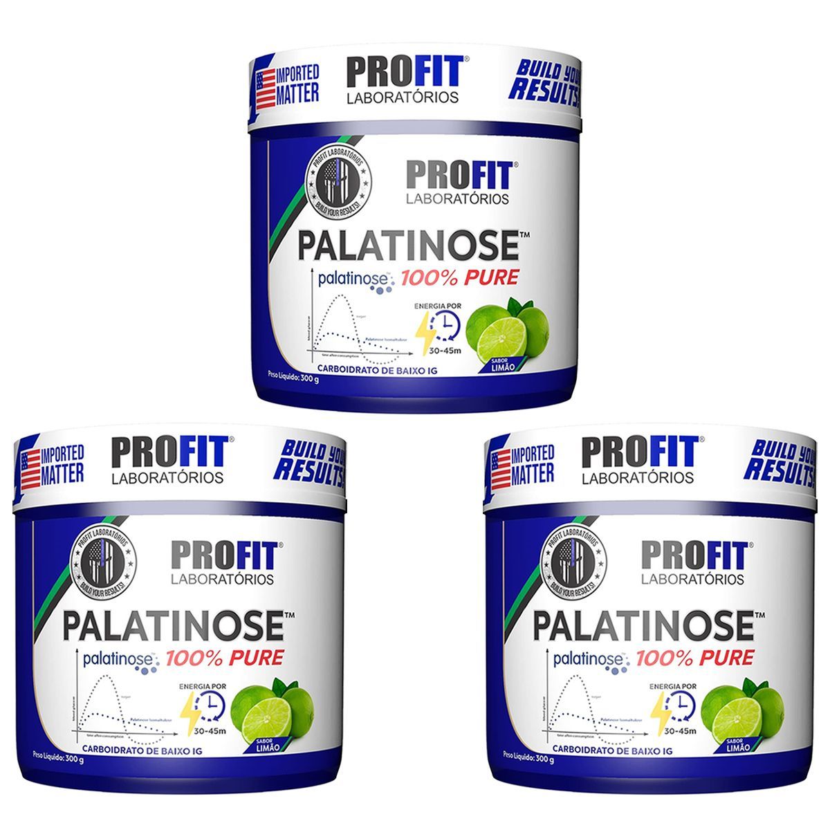 Kit 5X Palatinose 100% Pure - 300g Lim�o - ProFit